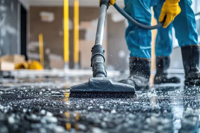 Post-construction site cleaned and ready for inspection